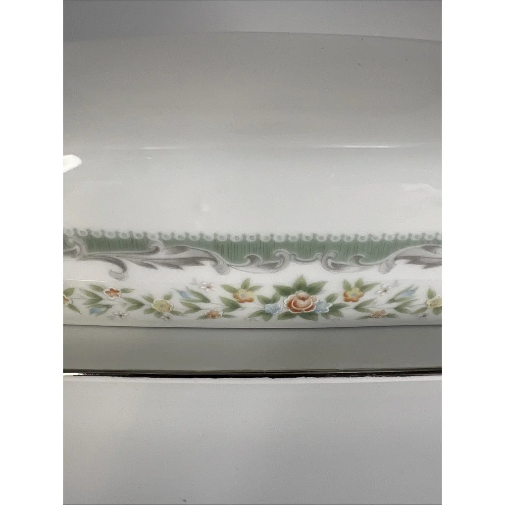 Vintage Roseville Japan Translucent Fine China‎ Butter Dish #4135 Floral Lid